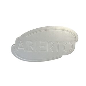 "ABIERTO" (óvalo) 48cm x 25cm Acrílico ranurado 6mm espesor para tira Neón Led 2da Generación
