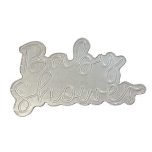 "BABY SHOWER" 59cm x 38cm Acrílico ranurado 6mm espesor para tira Neón Led 2da Generación