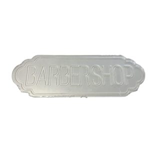 "BARBERSHOP" 60cm x 20cm Acrílico ranurado 6mm espesor para tira Neón Led 2da Generación
