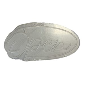 "OPEN" 51cm x 25.5cm Acrílico ranurado 6mm espesor para tira Neón Led 2da Generación